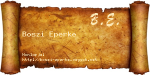 Boszi Eperke névjegykártya